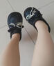 鉑吶苓少女心洞洞鞋女夏天外穿厚底增高EVA涼拖鞋兩穿包頭蝴蝶結時(shí)尚ins 黑色+黑色絲帶珍珠【35-36】 曬單實(shí)拍圖