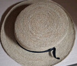 無(wú)印良品（MUJI）酒椰葉纖維 細編 平頂禮帽 草帽編織帽帽子25年夏季 DBA90A5S 原色 曬單實(shí)拍圖