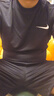 耐克（NIKE）運(yùn)動(dòng)套裝男子兩件套25夏季新款冰絲速干透氣健身短袖T恤 運(yùn)動(dòng)短褲 跑步鍛煉2件套【黑色兩件套】 短褲無口袋 L 曬單實(shí)拍圖