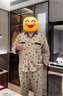 胖哥哥大碼男裝星河入夢(mèng)家居服長(cháng)袖長(cháng)褲套裝加肥加大胖子睡衣純棉衣服 卡其 6XL （270-300斤） 曬單實(shí)拍圖