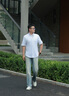 TOMMY HILFIGER25新款夏季男裝休閑通勤經(jīng)典中性簡約合身針織短袖襯衫38663 白色YCF L （推薦：150-165斤） 曬單實(shí)拍圖