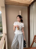 旻勝溫柔甜妹風(fēng)設(shè)計(jì)感蕾絲拼接短袖T恤女2025夏季修身顯瘦學(xué)生上衣潮 蕾絲拼接短袖M碼 曬單實(shí)拍圖