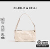 CHARLIE&KELLI CK品牌包包女包褶皺蠟皮單肩腋下小方包女士2025新款手提斜挎包 米白色【京倉(cāng)配送 品牌禮袋】 曬單實(shí)拍圖