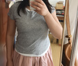 森馬（Semir）短袖T恤女短款套頭衫氣質(zhì)休閑2025夏假兩件緊身衣服109325100013 曬單實拍圖