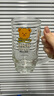 Glasslock&wigglewiggle聯(lián)名水杯家用玻璃杯子卡通果汁杯贈(zèng)攪拌棒410ml 曬單實(shí)拍圖