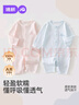 婧麒（JOYNCLEON）嬰兒夏季薄款提花連體衣男女寶寶長袖空調(diào)服新生兒打底哈衣服 提花藍長袖+提花綠長袖 90cm 曬單實拍圖