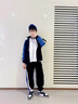 G.DUCKKIDS童裝男童套裝春秋款兒童衣服男孩運動秋裝中大童學生休閑兩件套潮 黑色 160 建議身高150-160體重80-95斤 曬單實拍圖