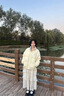 葡束2025冬季新款學(xué)院風(fēng)撞色蝴蝶結棉服女寬松休閑羽棉襖絨面包服ins 杏色 均碼 【可備注碼數】 曬單實(shí)拍圖