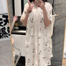 西忘帶胸墊睡裙女士春夏季網(wǎng)紅風可愛帕恰狗睡衣短袖連衣裙孕婦家居服 5104 開衫英文小狗 帶胸墊 L 曬單實拍圖