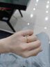 妙聚福新款金包銀三生三世素圈戒指華光足金999古法戒指男女情侶對戒禮 華光戒指 金0.5克-17號 曬單實拍圖