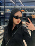 京奢新款歐美貓眼墨鏡SLM140高級感時(shí)尚復古橢圓框男女通用太陽(yáng)眼鏡 SLM&140黑色版 奢尖太陽(yáng)鏡 曬單實(shí)拍圖