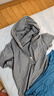 谷卓詩(shī) 連帽拉鏈短袖T恤女2026夏季新款修身帶有帽女士半袖休閑百搭上衣 灰色 L （110-120斤） 曬單實(shí)拍圖