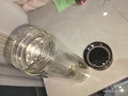 富光 男女士雙層玻璃杯 水杯 支持團購定制 304杯子泡茶杯400ML黑 曬單實(shí)拍圖