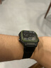 卡西歐（CASIO） 卡西歐(CASIO)小方塊數(shù)顯電子表狂飆安欣同款男防水學生運動手表 黑盤黑布帶AE-1200WHB-1B 曬單實拍圖