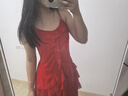 粉媚夢(mèng)新品吊帶連衣裙紅色裙子女夏季2025新款衣服女裝法式純欲氣質(zhì)長(zhǎng)裙 紅色開叉不規(guī)則吊帶連衣裙 L 【建議115-130斤】 曬單實(shí)拍圖