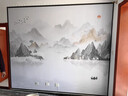 客廳山水畫壁紙電視背景墻壁布沙發(fā)影視墻裝飾自粘3d立體墻貼壁畫 款式2（尺寸定制） 宮廷絲綢布/平方 曬單實拍圖