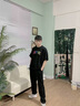 安踏（ANTA）運(yùn)動褲男褲夏季薄款直筒男士休閑褲子青少年純黑色棉長褲寬松衛(wèi)褲 黑色（夏季薄款-直筒-拉鏈口袋） L /175(120-140斤） 曬單實(shí)拍圖