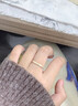 中國黃金黃金戒指女士小王子與玫瑰情侶對戒七夕情人節(jié)禮物送女友老婆 足金玫瑰女戒指約2.0g 曬單實(shí)拍圖