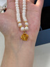 中國(guó)黃金玫瑰花黃金項(xiàng)鏈女足金轉(zhuǎn)運(yùn)金珠珍珠吊墜母親節(jié)禮物送媽媽婆婆長(zhǎng)輩 精美禮盒請(qǐng) 勿下單 曬單實(shí)拍圖