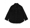 江南布衣（JNBY）【商場同款】24冬新品羽絨服襯衫領(lǐng)小香風(fēng)A型菱形提花5O0C15360 001/本黑 XS 曬單實(shí)拍圖
