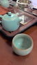 蘇氏陶瓷（SUSHI CERAMICS）汝窯井欄泡茶壺開片可養(yǎng)金線汝瓷茶壺禮盒裝180ml J0463 曬單實(shí)拍圖