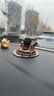 XMSJ升小號彌勒佛車載汽車擺件開心佛祝福保平安車內(nèi)車載車上裝飾品的 升級皆大歡喜紫色+佛珠 防滑墊 曬單實拍圖