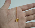 周六福5G工藝足金黃金項鏈吊墜女櫻花計價(jià)A0610856 約4.27g 40+5cm 禮物 曬單實(shí)拍圖