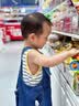 幼悠男童夏季新款薄軟透氣牛仔背帶褲背犄尾巴可調背帶兒童褲子潮 藍色 90 曬單實拍圖