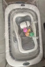 iuu嬰兒洗澡盆可折疊寶嬰兒浴盆加大加厚洗澡神器躺托浴架新生兒用品 【感溫款】加厚浴盆+調(diào)節(jié)浴架+浴墊 三層加厚，單盆凈重2.45KG 曬單實拍圖