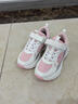 足行健休閑鞋女2025夏季新款學(xué)生鞋中大童舒適透氣男女鞋 白/粉色 31 曬單實(shí)拍圖
