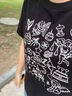 CHIC VEN 2025夏季新款韓系圓領(lǐng)短袖印花T恤涼感正肩顯瘦上衣女chicven 黑色 M （50-60公斤） 曬單實拍圖