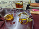宏正盈 茶隔過(guò)濾網(wǎng)茶葉濾網(wǎng)器透明玻璃茶漏茶道配件公道杯泡茶器漏斗 黃把龍頭茶漏 曬單實(shí)拍圖
