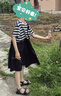 巴拉巴拉童裝女童裙子2024夏裝中大童連衣裙時(shí)尚條紋假兩件潮208224111064 曬單實(shí)拍圖