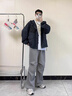 SPAO韓國同款夏季工裝褲子男女同款透氣涼感休閑直筒褲SPCK25SK04LD 淺灰#純色 L 曬單實拍圖