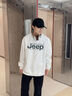 JEEP SPIRIT吉普衛衣男秋季長(cháng)袖圓領(lǐng)套頭寬松時(shí)尚印花休閑衣服男裝 白色 L 曬單實(shí)拍圖