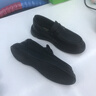 U7品牌男鞋2025年夏季新款鹿皮打孔軟底舒適休閑皮鞋男士真皮樂(lè)福鞋 黑色1818709 40 (250mm) 曬單實(shí)拍圖