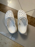 卡駱馳（crocs）厚底云朵洞洞鞋戶外休閑時(shí)尚一腳蹬沙灘鞋拖鞋206750 206750-100 37 -38 曬單實(shí)拍圖