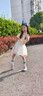 六一兒童演出服幼兒園黃色香蕉背帶褲小學(xué)生畢業(yè)照班服男女表演服 白短裙套裝+帽+黃三巾+彩襪 香蕉 160 曬單實(shí)拍圖