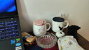 暢印 水杯女學(xué)生韓版馬克杯帶蓋勺情侶杯子陶瓷杯可愛咖啡杯喝水杯 舉高高一對(duì)(460ml帶蓋勺吸管) 曬單實(shí)拍圖