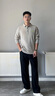 吉普（JEEP）長袖T恤男士春秋季polo寬松休閑打底衫衣服男裝 卡其 XL  曬單實拍圖