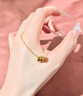老鳳祥黃金吊墜女輕奢小蠻腰轉(zhuǎn)運(yùn)珠項鏈女生日七夕情人節(jié)禮物送女友老婆 黃金約0.2g*小蠻腰項鏈 曬單實(shí)拍圖
