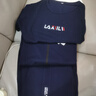 花花公子中老年運動套裝男春秋季爸爸裝中年媽媽春裝運動服女休閑情侶套裝 YLL-8828 寶藍色【三件套】 女款-3XL【建議130-140斤左右】 曬單實拍圖