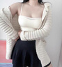 JERRIE MOCK美背抹胸內(nèi)衣女2025新款防走光夏季薄款無鋼圈文胸罩細(xì)肩帶裹胸 乳白抹胸 75B AC/34ABC【抹胸防走光0.5cm】 曬單實(shí)拍圖