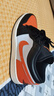 Jordan男子休閑鞋 喬丹AJ1小扣碎 JORDAN 1 運(yùn)動(dòng)鞋553558-081黑白橙41 曬單實(shí)拍圖