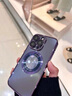 邁巢適用蘋果iPhone16Pro手機(jī)殼電鍍TPU放大鏡磁吸防摔蘋果15ProMax自帶鏡頭膜保護(hù)套iPhone16ProMax 暗紫 iPhone16 曬單實(shí)拍圖