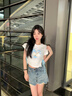 斤慕破洞毛邊牛仔短褲女百搭夏季薄款高腰顯瘦辣妹熱褲潮ins M(95-105斤) 曬單實拍圖