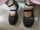 足力健正品老人鞋女網(wǎng)面透氣單鞋防滑一字帶蕾絲媽媽鞋一腳蹬布鞋 曬單實拍圖
