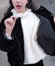 三彩2025冬季新款短款棉服圓領(lǐng)系帶棉衣寬松休閑女 經(jīng)典黑預售[付款15天內]發(fā) M 160/84A 曬單實(shí)拍圖