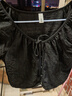 森馬（Semir）套裝女大圓領(lǐng)短上衣木耳邊蛋糕裙2025夏季肌理兩件套109325117003 曬單實(shí)拍圖