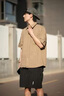 gxmy冰絲短袖t恤男士休閑套裝夏季薄款衣服男裝青少年學(xué)生痞帥三件套 卡其外衣+棉白短T+黑褲【三件套】 XL 【120-140斤】 曬單實(shí)拍圖
